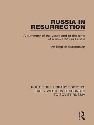 cover image of Russia in Resurrection